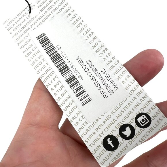 Boohoo Polka Dot Ruffle Midi Dress Open Back Tie Detail White Black Size 8 NWT - Picture 11 of 12